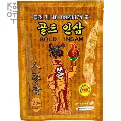 Gold Insam Pad Пластырь с красным корейским женьшенем