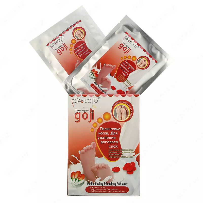 Goji Qiansoto пилинговые носки для удаления рогового слоя кожи ноги