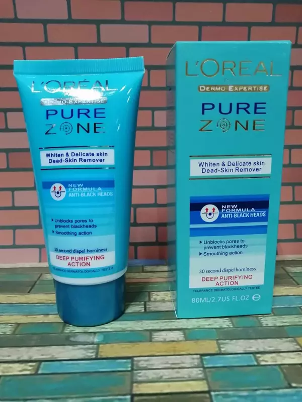 Крем-пилинг Loreal Pure Zone для удаления вымерщих клеток кожи