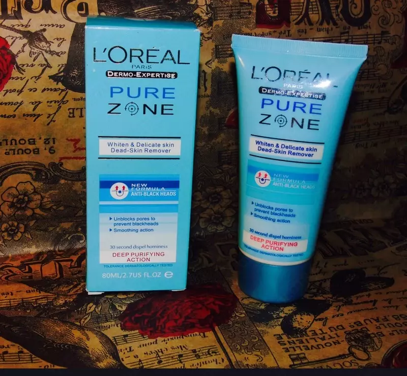 Крем-пилинг Loreal Pure Zone для удаления вымерщих клеток кожи