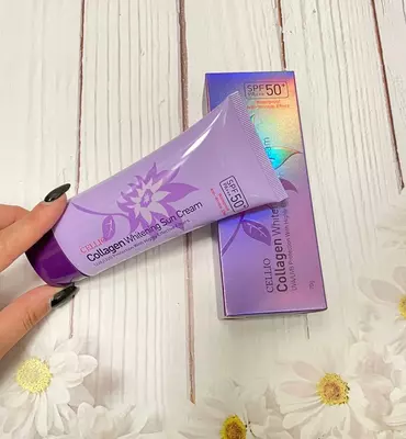 Солнцезащитный крем для лица Cellio Collagen Whitening Sun Cream SPF50