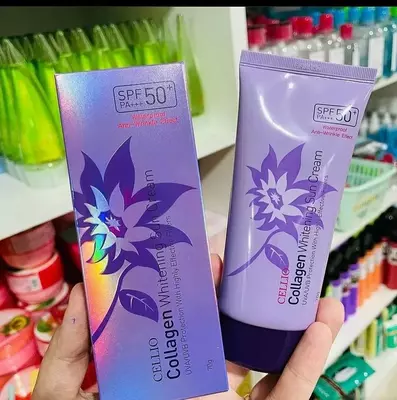 Солнцезащитный крем для лица Cellio Collagen Whitening Sun Cream SPF50