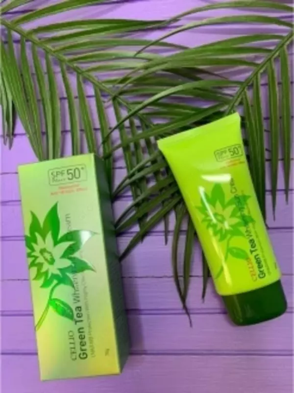 Yuzni quyoshdan himoyalovchi krem Cellio Green Tea Whitening Sun Cream SPF50