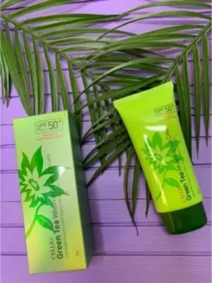 Yuzni quyoshdan himoyalovchi krem Cellio Green Tea Whitening Sun Cream SPF50