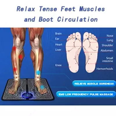 Тренажёр-миостимулятор EMS Foot Massager, для мышц ног и стоп