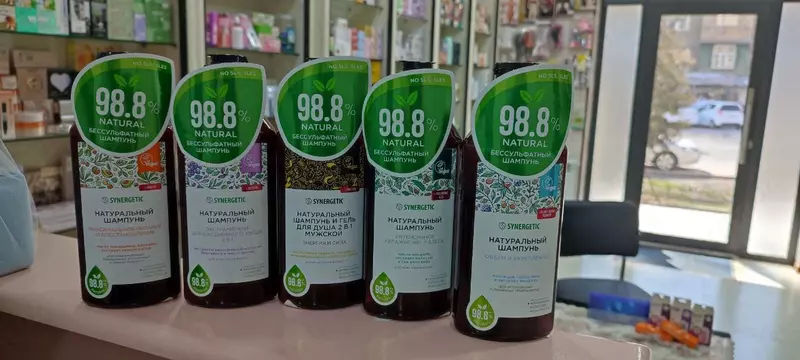 Бессульфатный шампунь SYNERGETIC «Объем и укрепление»