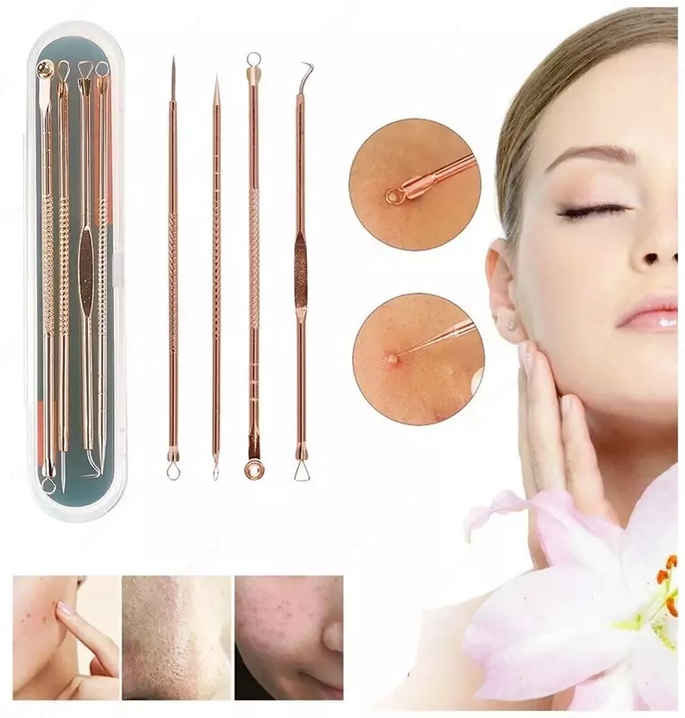 Набор инструментов для чистки лица от прыщей и черных точек Sweet Beauty