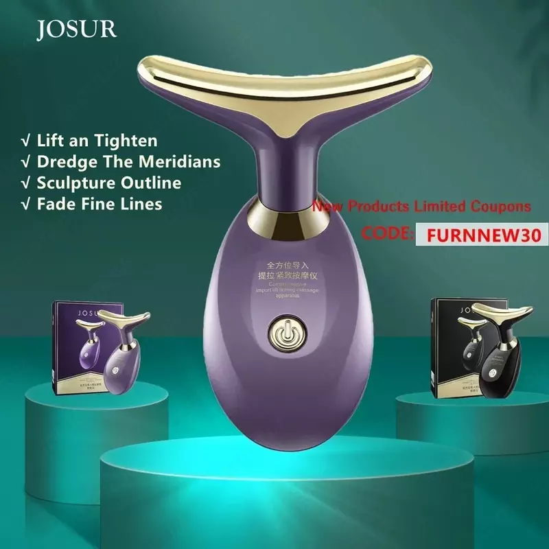Микротоковый лифтинг массажер для лица и шеи JOSUR