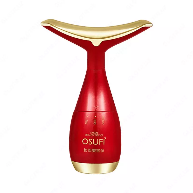 Микротоковый лифтинг массажер для лица и шеи Osufi red
