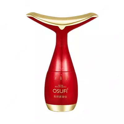 Микротоковый лифтинг массажер для лица и шеи Osufi red