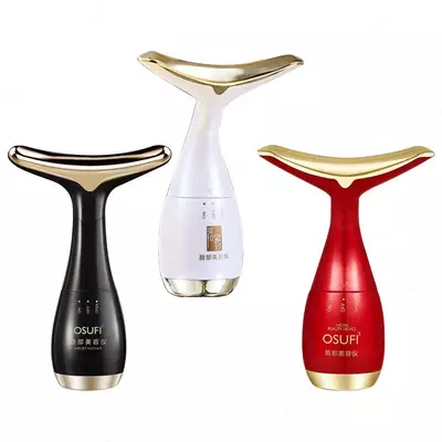 Микротоковый лифтинг массажер для лица и шеи Osufi red
