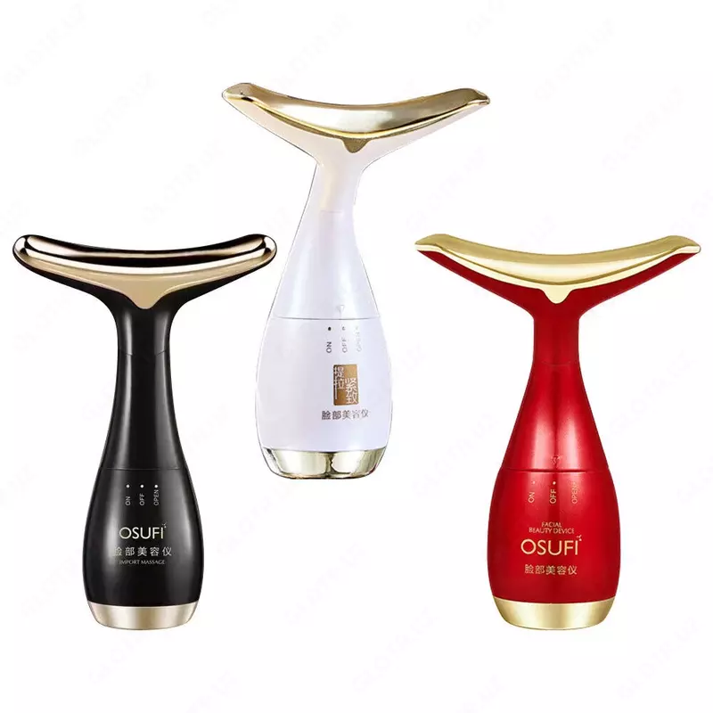 Микротоковый лифтинг массажер для лица и шеи Osufi red