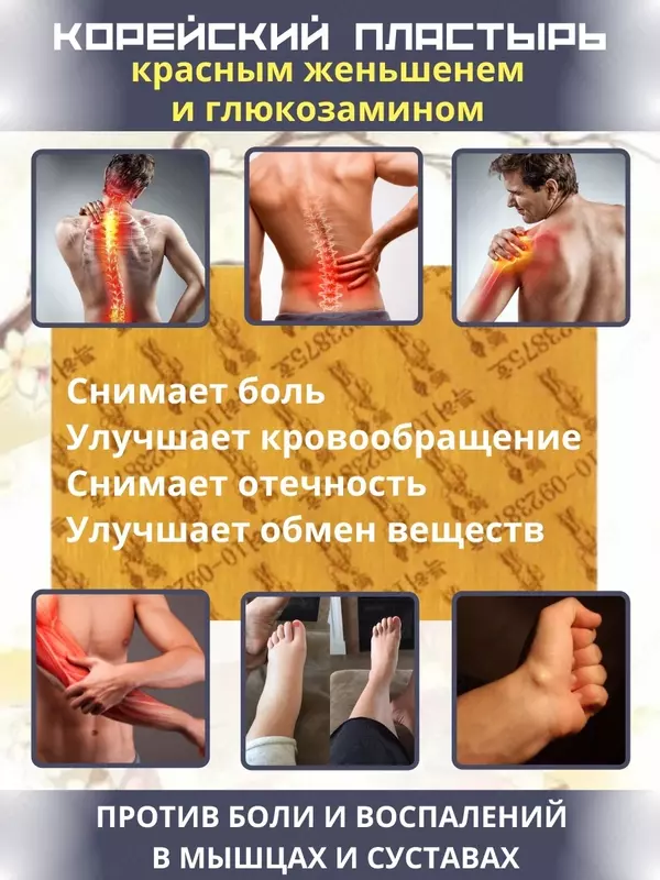 Og'riq qoldiruvchi qizil jenshenli Koreya plasiri