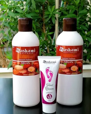 Washami Argan Hairfall Defence proteinli tabbiy shampun