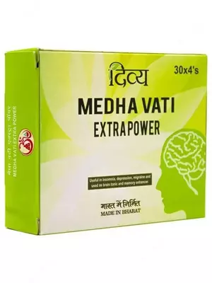 Medha Vati Extrapower miya, xotira, qon tomirlari faoliyatini yaxshilash uchun tabletkalar, 120 tab