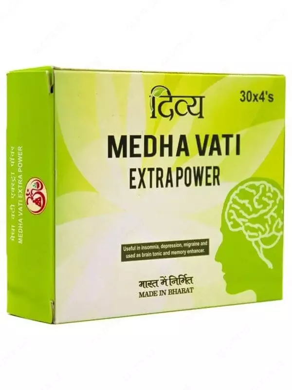 Препарат для мозга и памяти Medha Vati Extrapower, 120 шт