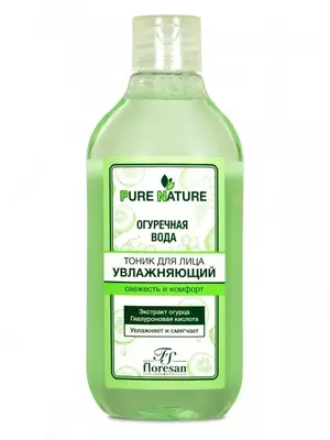 Тоник для лица увлажняющий огуречная вода Floresan Pure Nature