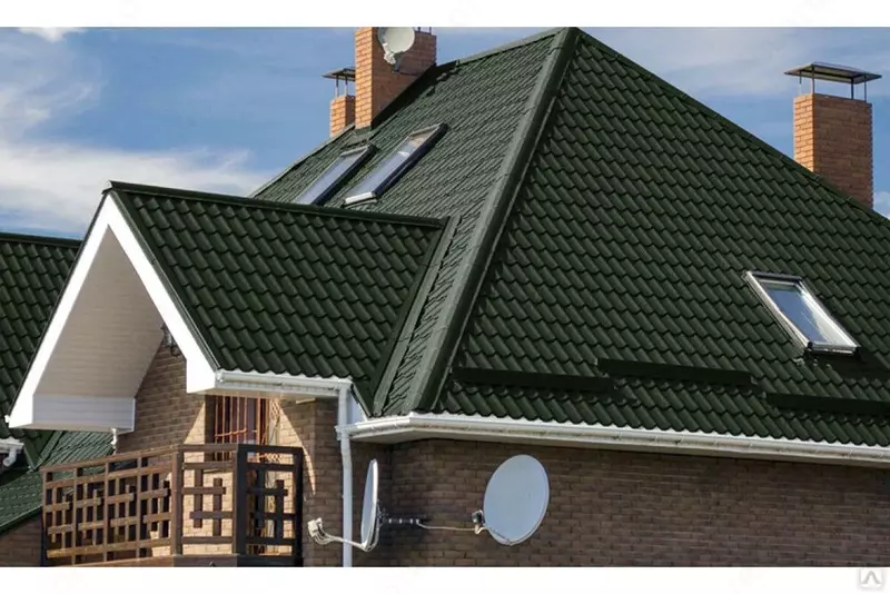 Металлочерепица МЕТАЛЛ ПРОФИЛЬ Ламонтерра X (VikingMP-01-6007-0.45), RAL6007