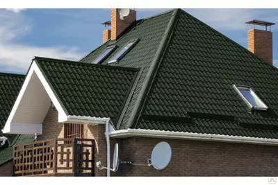 Металлочерепица МЕТАЛЛ ПРОФИЛЬ Ламонтерра X (VikingMP-01-6007-0.45), RAL6007