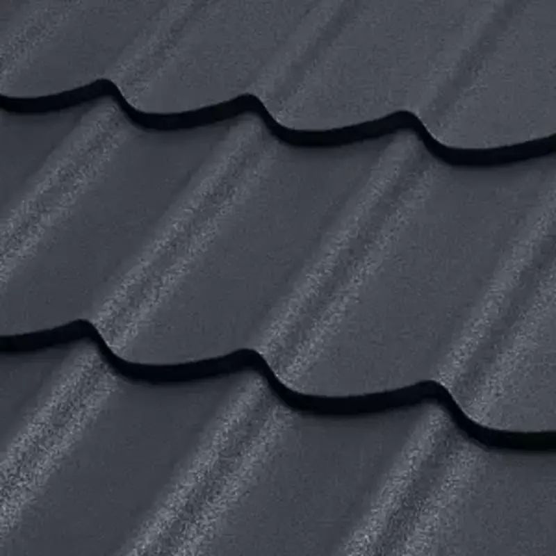 Металлочерепица МЕТАЛЛ ПРОФИЛЬ Ламонтерра X (VALORI-20-DarkGrey-0.5)