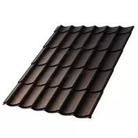 Металлочерепица МЕТАЛЛ ПРОФИЛЬ Ламонтерра X (VALORI-20-DarkBrown-0.5)