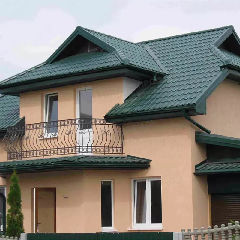 Металлочерепица МЕТАЛЛ ПРОФИЛЬ Ламонтерра X (ПЭ-01-6005-0.45), RAL6005