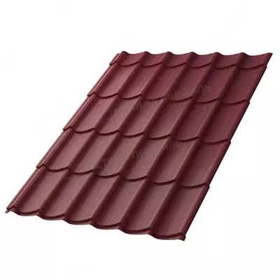 Металлочерепица МЕТАЛЛ ПРОФИЛЬ Ламонтерра X (VikingMP L-01-3005-0.4), RAL3005