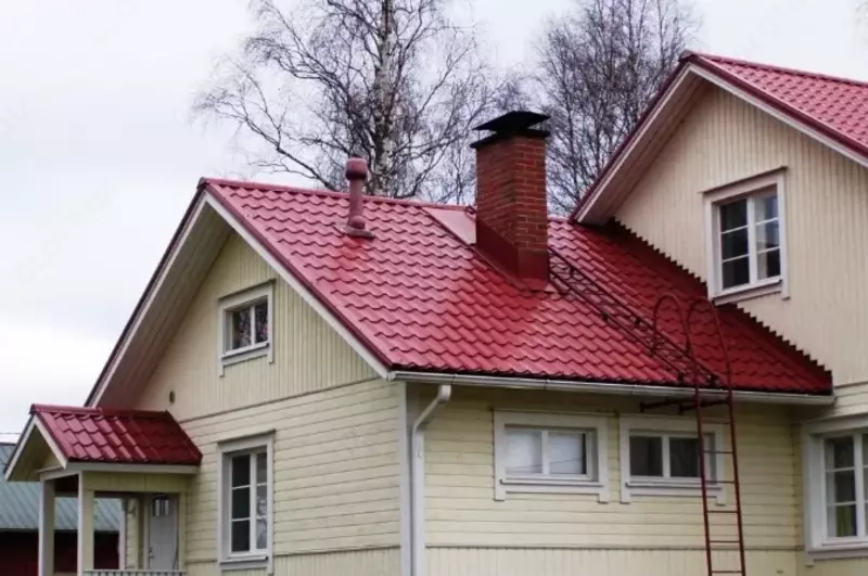 Металлочерепица МЕТАЛЛ ПРОФИЛЬ Ламонтерра X (VikingMP L-01-3005-0.4), RAL3005