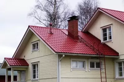 Металлочерепица МЕТАЛЛ ПРОФИЛЬ Ламонтерра X (VikingMP L-01-3005-0.4), RAL3005