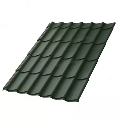 Металлочерепица МЕТАЛЛ ПРОФИЛЬ Ламонтерра X (VikingMP L-01-6007-0.4), RAL6007