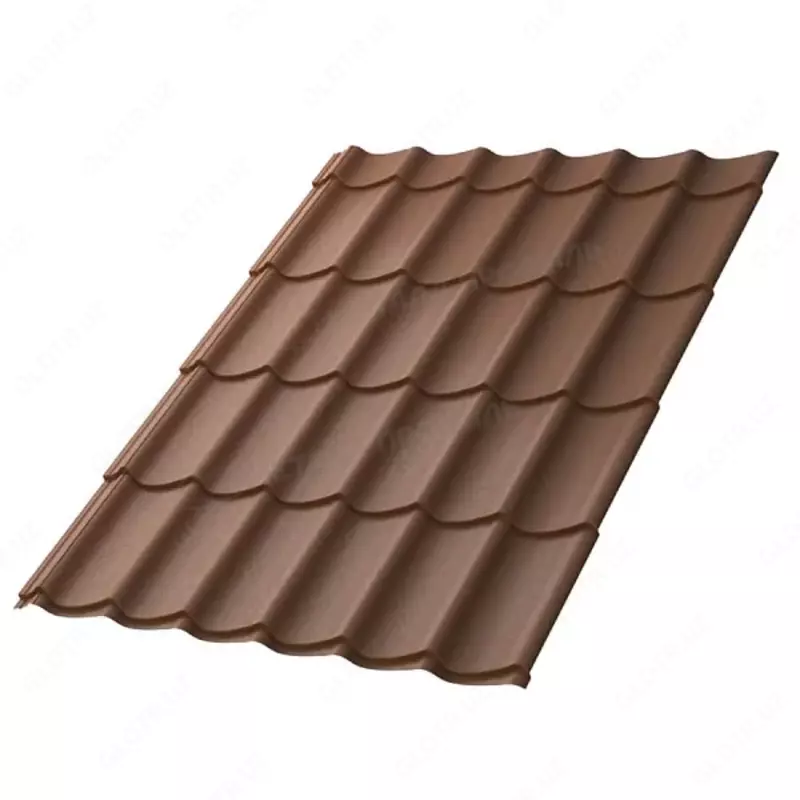 Metall plitka METAL PROFILE Lamonterra X (VikingMP-01-8004-0.45), RAL8004