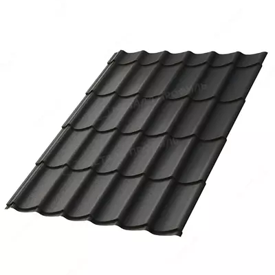 Металлочерепица МЕТАЛЛ ПРОФИЛЬ Ламонтерра X (VikingMP-01-8019-0.45), RAL8019