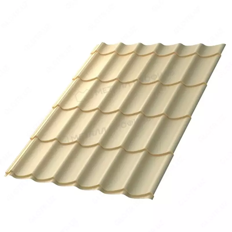 Металлочерепица МЕТАЛЛ ПРОФИЛЬ Ламонтерра X (ПЭ-01-1015-0.45), RAL1015