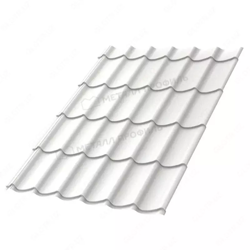 Металлочерепица МЕТАЛЛ ПРОФИЛЬ Ламонтерра X (ПЭ-01-9002-0.45), RAL9002