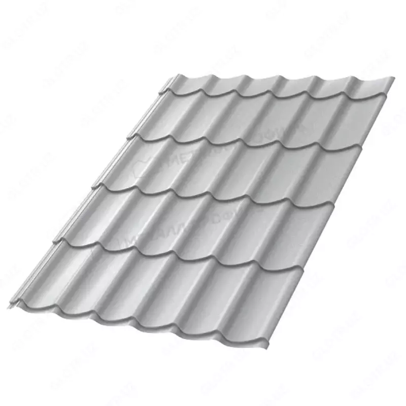 Металлочерепица МЕТАЛЛ ПРОФИЛЬ Ламонтерра X (ПЭ-01-9006-0.45), RAL9006