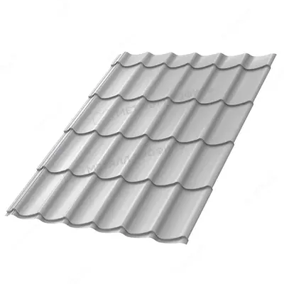 Металлочерепица МЕТАЛЛ ПРОФИЛЬ Ламонтерра X (ПЭ-01-9006-0.45), RAL9006