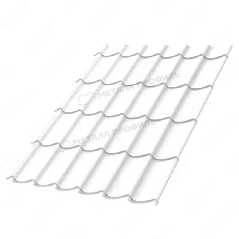 Металлочерепица МЕТАЛЛ ПРОФИЛЬ Ламонтерра X (ПЭ-01-9003-0.4), RAL9003