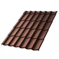 Металлочерепица МЕТАЛЛ ПРОФИЛЬ Ламонтерра X (VALORI-20-Brown-0.5)