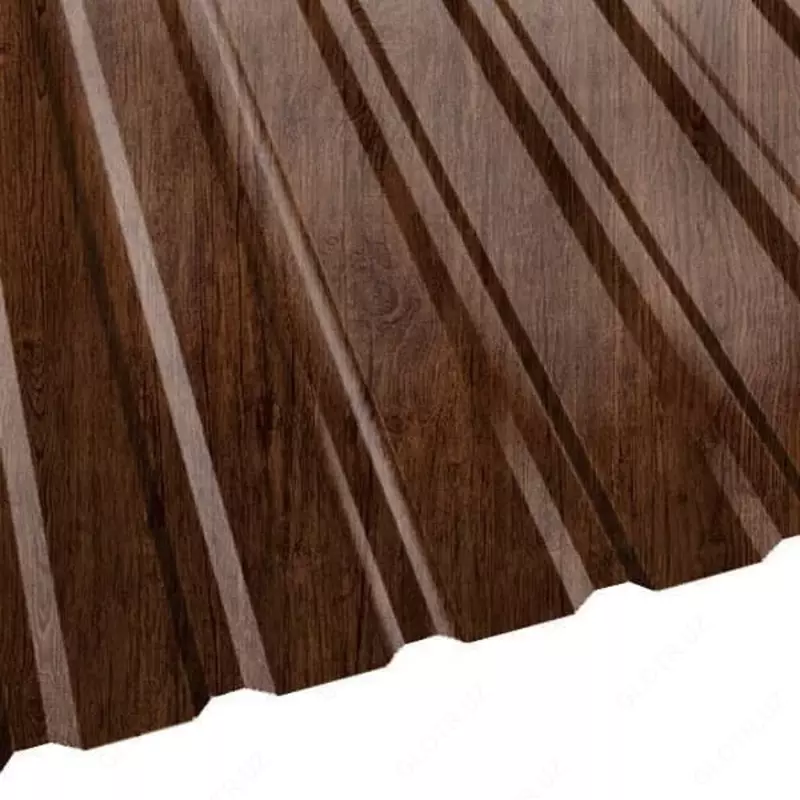 Профлист МЕТАЛЛ ПРОФИЛЬ МП-20x1100-R (ECOSTEEL_MA-01-МореныйДуб-0,5)