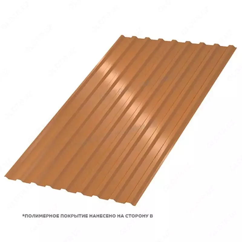 Профлист МЕТАЛЛ ПРОФИЛЬ МП-20x1100-R (AGNETA_Д-03-Copper-0,5)