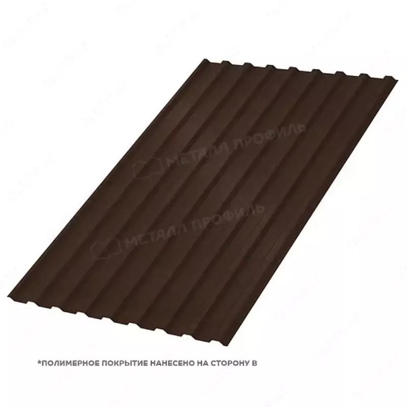 Профлист МЕТАЛЛ ПРОФИЛЬ МП-20x1100-В (VALORI-20-Brown-0 5)