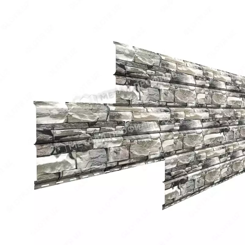 Софит МЕТАЛЛ ПРОФИЛЬ Lбрус-15х240 (ECOSTEEL-01-Белый Камень ПР-0.5)