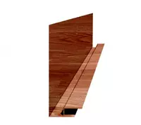 Планка карнизного свеса сложная 185х50х2000 (ECOSTEEL_T-01-Кедр-0.5)