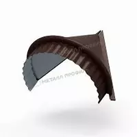 Заглушка конька круглого R80 конусная NormanMP (ПЭ-01-8017-0.5)