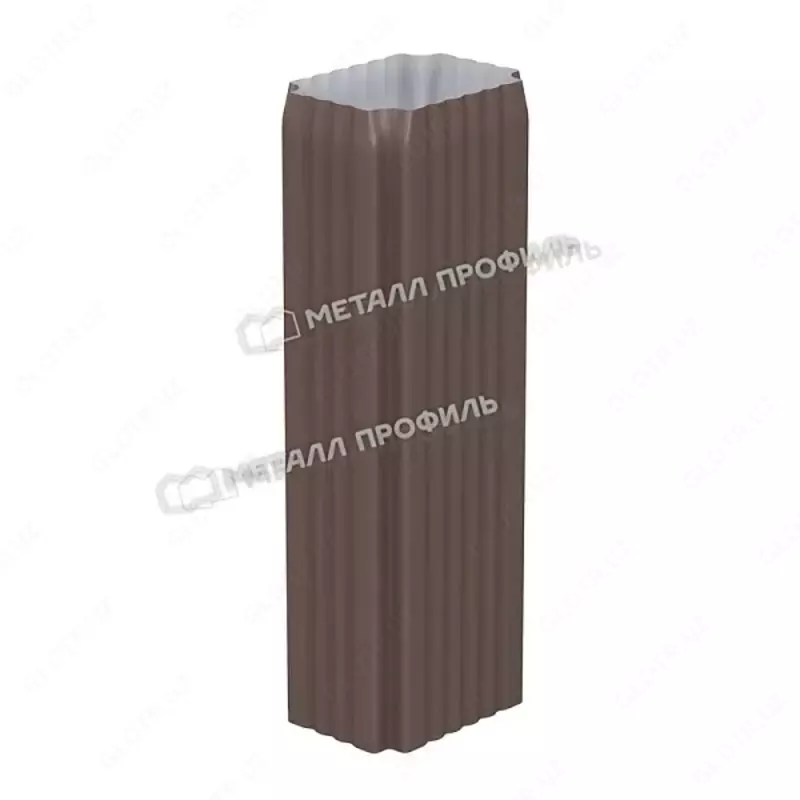 Труба водосточная МЕТАЛЛ ПРОФИЛЬ БЮДЖЕТ 76х102х3000 Ral 8017