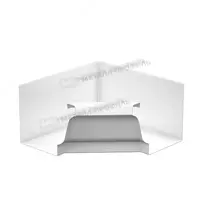 Угол желоба внутренний МЕТАЛЛ ПРОФИЛЬ БЮДЖЕТ 120х86 Ral 9003