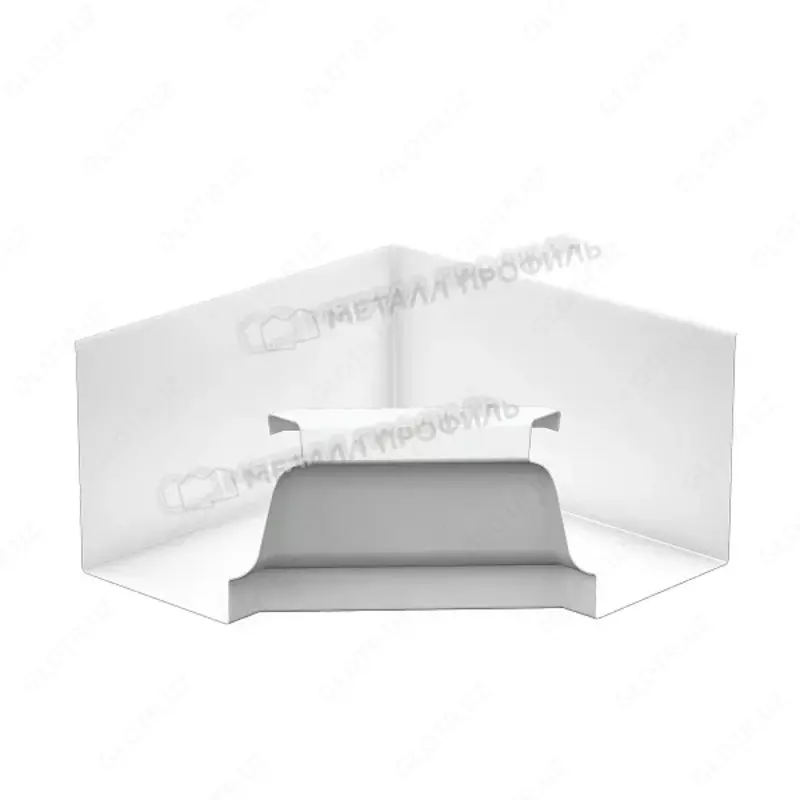 Угол желоба внутренний МЕТАЛЛ ПРОФИЛЬ БЮДЖЕТ 120х86 Ral 9003