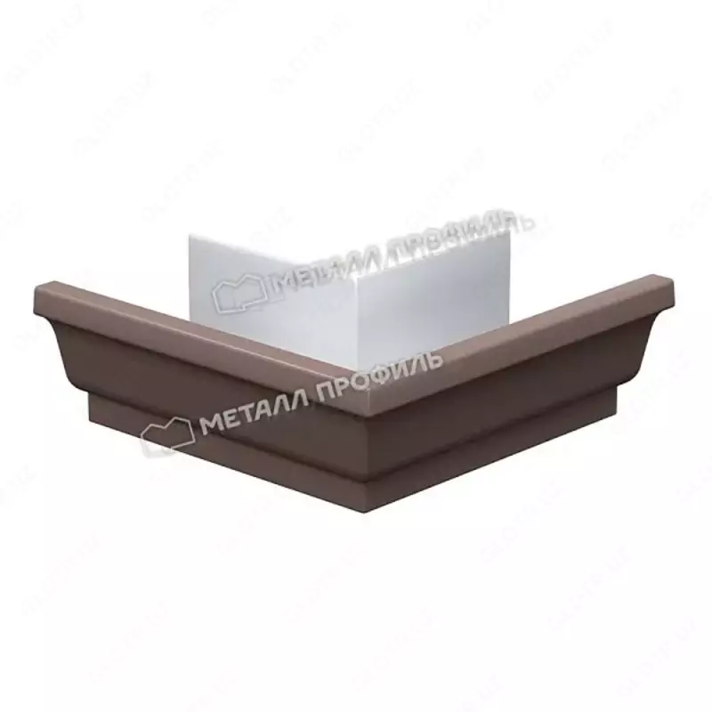 Угол желоба наружный МЕТАЛЛ ПРОФИЛЬ БЮДЖЕТ 120х86 Ral 8017