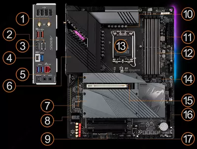  Материнская плата Z690 Aourus Elite AX - 