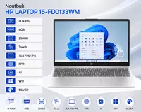 HP Laptop 15-fd0133wm  Intel Core i3-N305  8 GB RAM  256 GB SSD  15 6 Full HD IPS Touch  Fingerprint Reader  AI  Windows 11  Silver noutbuki